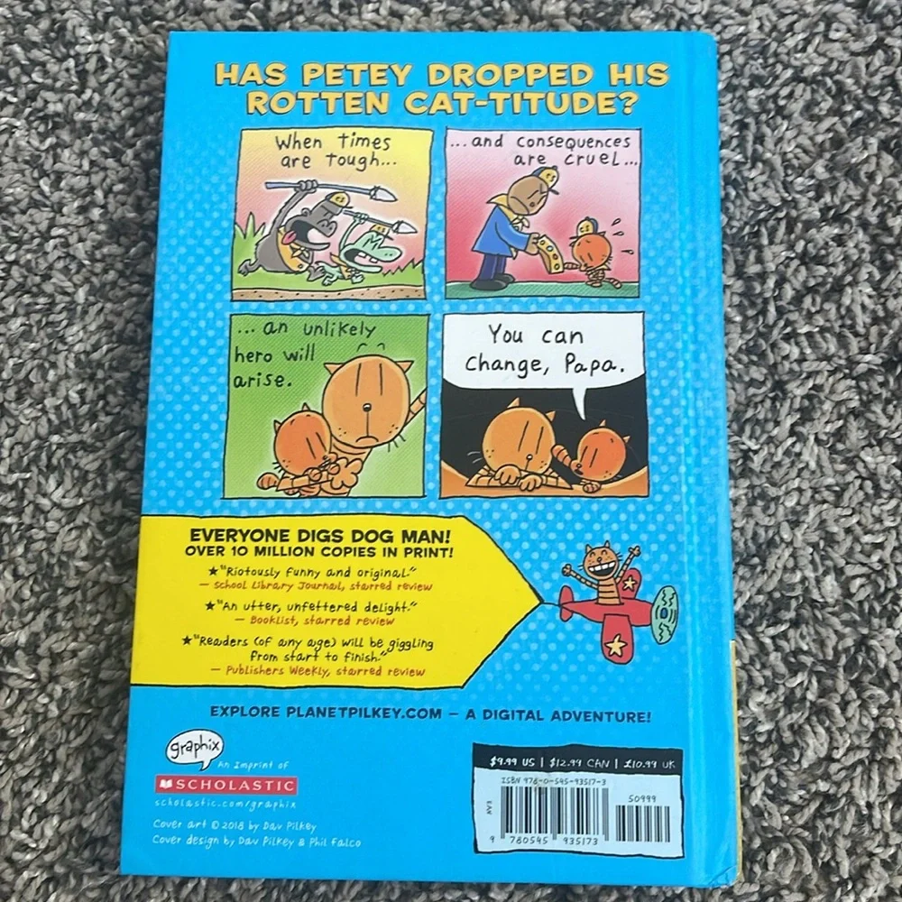 Kids book Dog Man Lord of the Fleas by Dav Pilkey comic book style scholastic